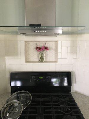 Great back splash done by South Jersey Hardwood at my friend Kathy's place in Cape May. Turned out absolutely beautiful.