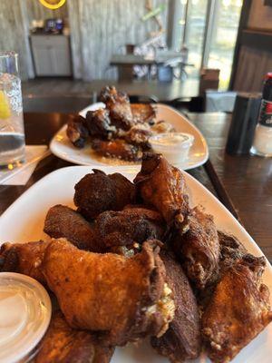 Garlic Parm & Dry Rub Jerk Wings