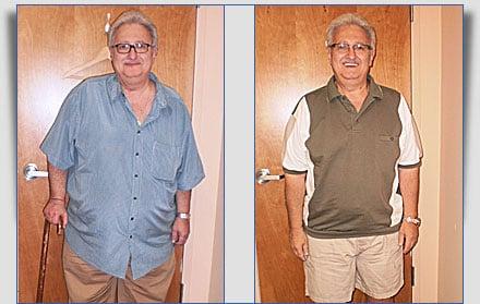 Richard came to us with excruciating back pain (having undergone 12 back surgeries), but has since lost 100+ lbs!