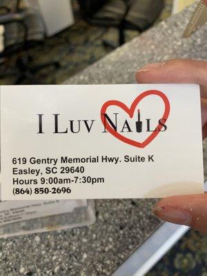 salon business card