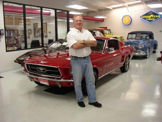 Tom Fraser at Fraser Dante with one of his favorite Mustang Fastbacks!