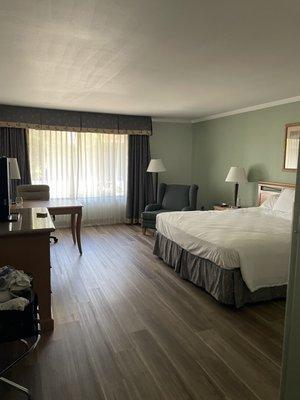 Our spacious room 374 in the Cypress Point building. Such a lovely ambiance for our three day stay in Fresno