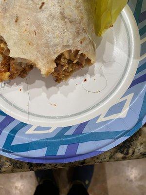 Hair in my chorizo burrito