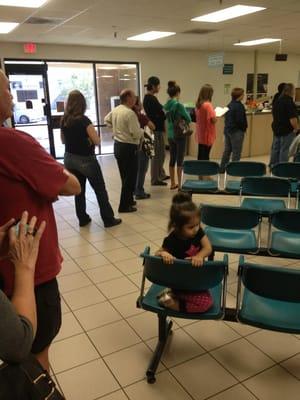 Waiting in line to renew my license