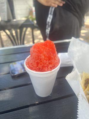 Peach snow cone