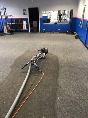 Cleaning a gym