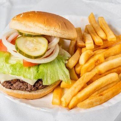 Cheeseburger and French Fries