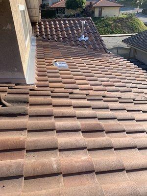 Eagle Capistrano lightweight tile. New roof.