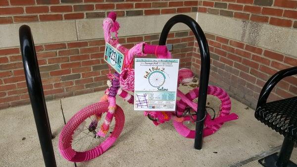 Yarn bombed bicycle from 212 folks.