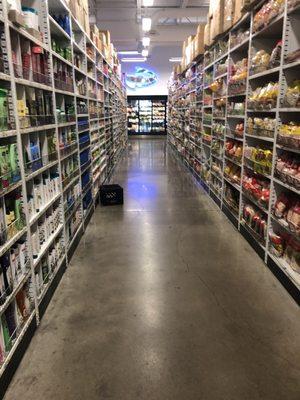 Huge aisles with lots of product variety