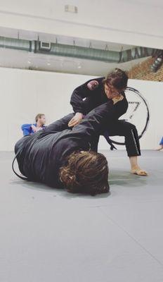 Me rolling with Professor Timothy Davis at Subconscious BJj