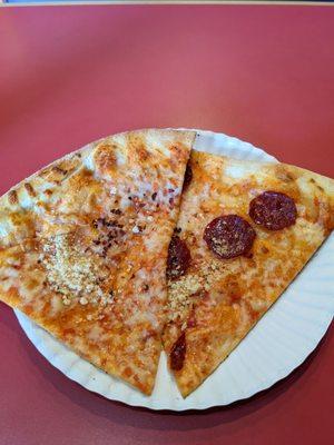 2 slices w Drink - $6.50 after tax.