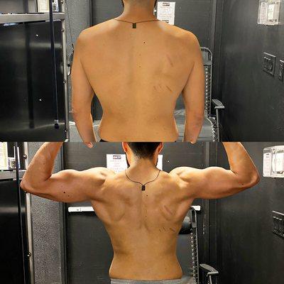 Clients 3 month back progress