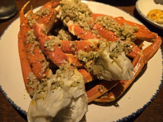 Roasted garlic butter crab. Yummy, but messy.