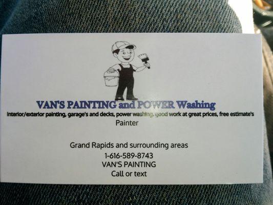 Vans Painting and power washing