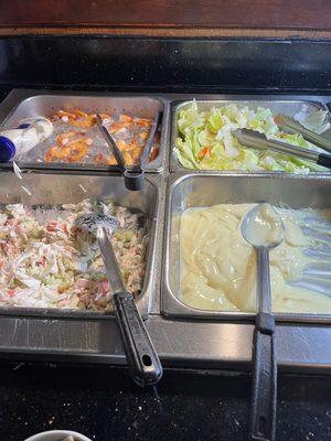 Cold Buffet salads and desserts.