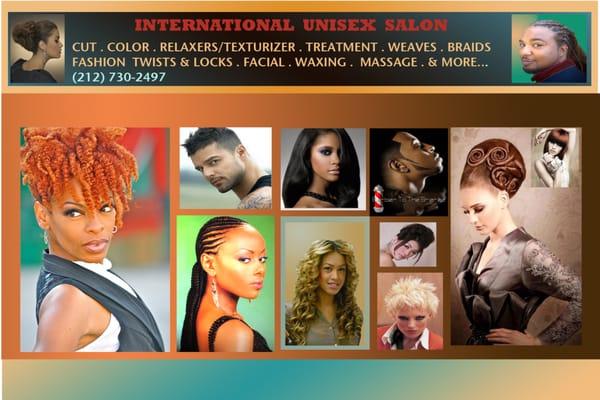 Flyer for international beauty salon