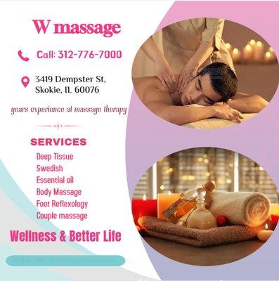 The full body massage targets all the major areas of the body that are most subject to strain 
and discomfort including the n...