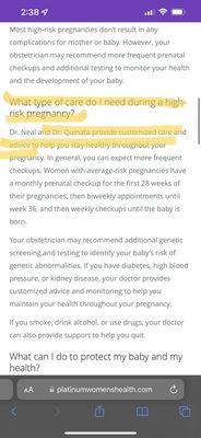 FUNNY they drop me 21wks bc they consider me high risk but the advertise that they care for high risk patients & provide customized care.