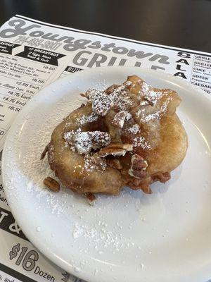 Delicious fried donut with apples...made to order!