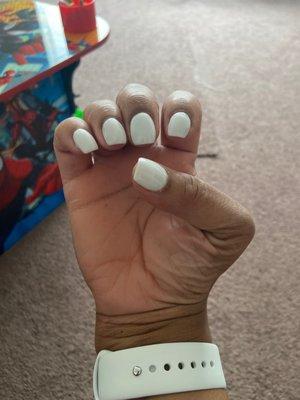 White dip powder manicure(excuse the dryness)