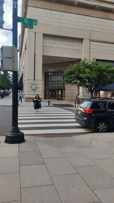 The entrance of the mall