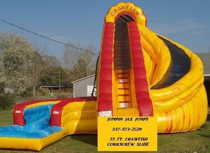 22 ft crawfish corkscrew water slide