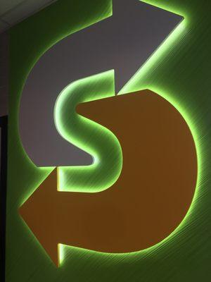 Cute neon sign inside