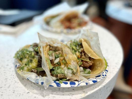 Tacos (Cabeza, Buche, and Tripa)