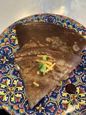 Le Petit Dejeuner  vegetable crepe with optional buckwheat flour