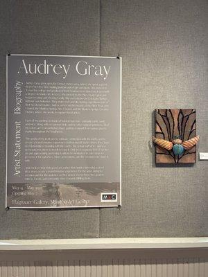 Audrey Gray exhibit thru the end of May 2021!!!  Gorgeous pieces!!