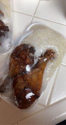 Sticky rice and chicken