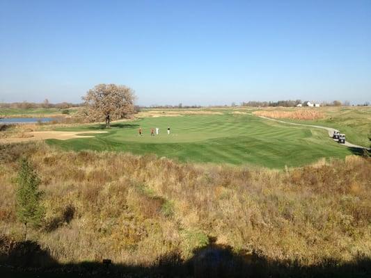 View of the 18th green from Clubhouse