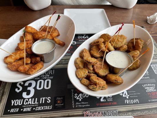 Fried Cheese Curds & Pickles