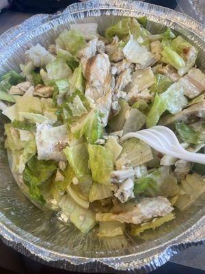 Another delicious caesar salad with grilled chicken