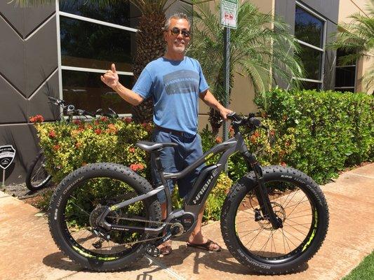 John with a special order HaiBike FatSix!  We are happy to special order any ebike our customers have their eye on!