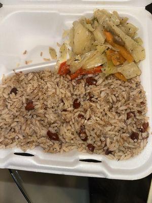 rice and peas and cabbage