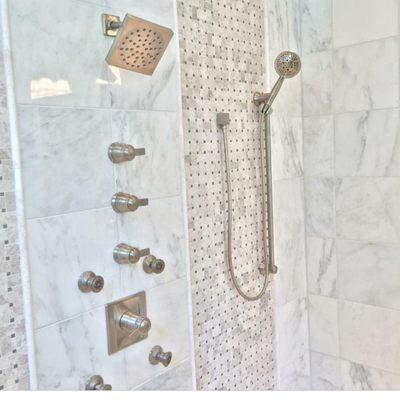 Multiple shower head and body spray. Call or text now for free estimate.