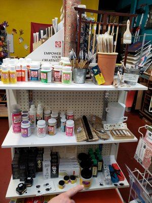 Glaze, brushes and other supplies