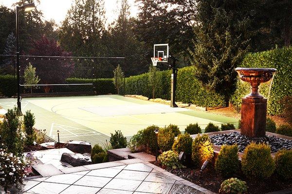 Add a sports court to your landscape project.