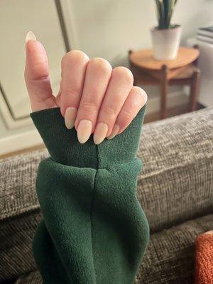 Dip manicure with tips