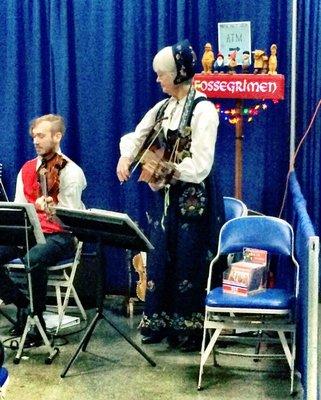 Group playing at the entrance stage.