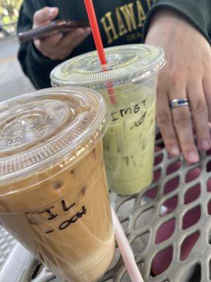 Vanilla Latte/Matcha Green Tea