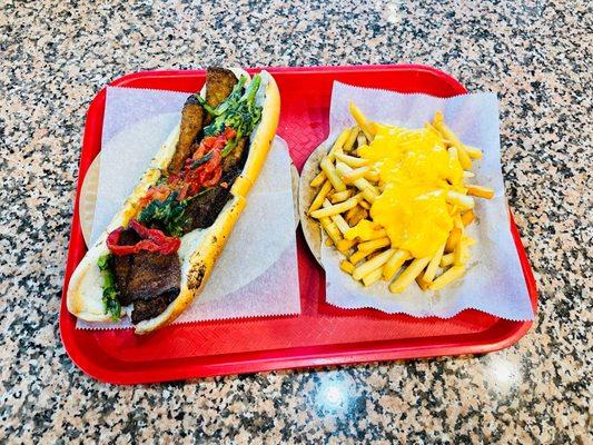 Veggie Hoagie and Cheese Fries