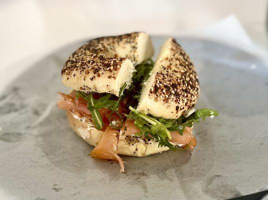 Lox Extraordinaire on an Everything Bagel