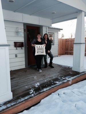 Congratulations on your new home Ladies!  Thank you for the photo!