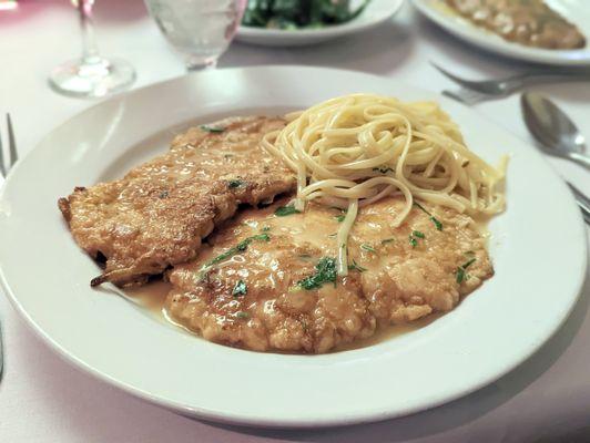 Chicken Francese + linguini