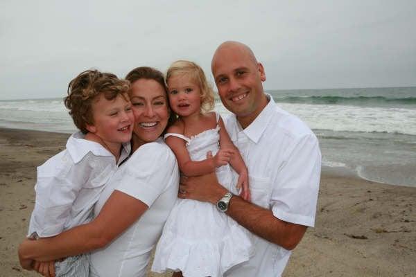 Dr. Swift with his family at the beach