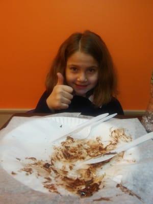 Thumbs up for the Nutella and Strawberry Crepe