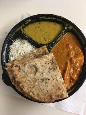 Butter chicken Lunch Box (came out to around $10)